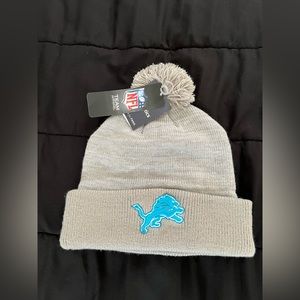 Detroit Lions Knit Hat with Pom